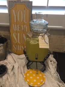 Lemonade stand in the beverage station.